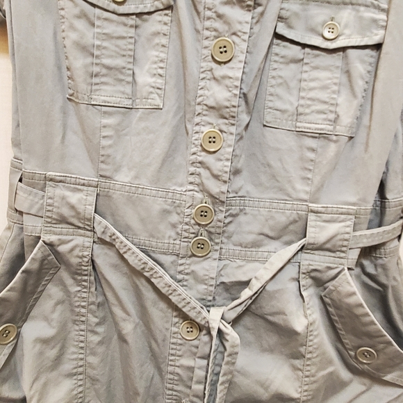 TALBOTS Trench Safari Khaki  Dress w/ Belt & Pockets Size 14 - EUC! - Picture 7 of 13